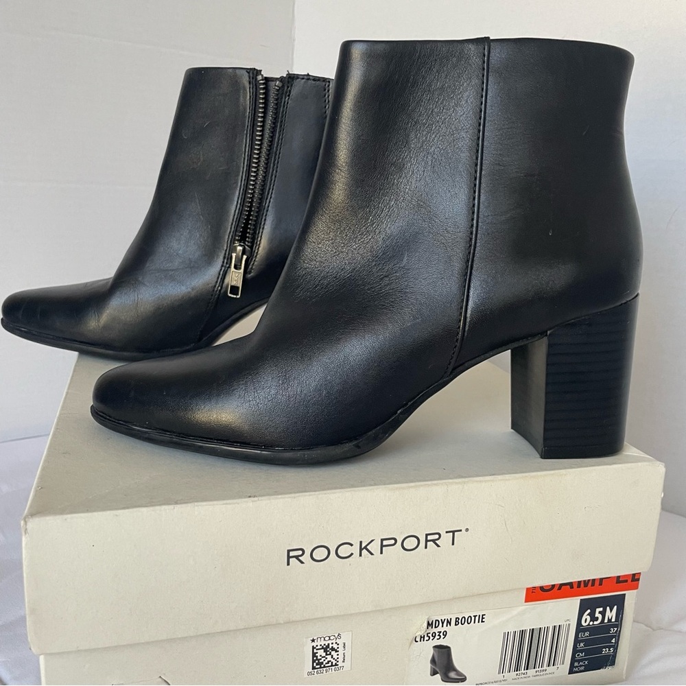 Rockport Women's Black Ankle Booties Camdyn